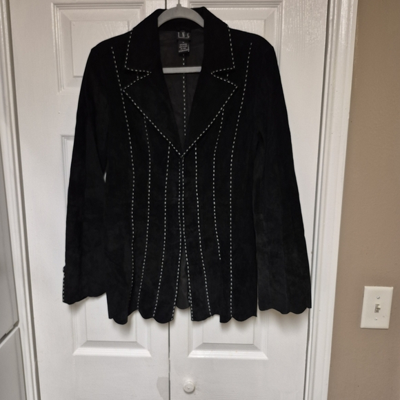 Jackets & Blazers - Vintage INC Real Suede  Vintage INC Real Suede Contrast Stitch Jacket Size M